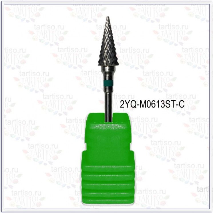 Фреза твердосплавная 2YQ-M0613ST-C конус зелёный