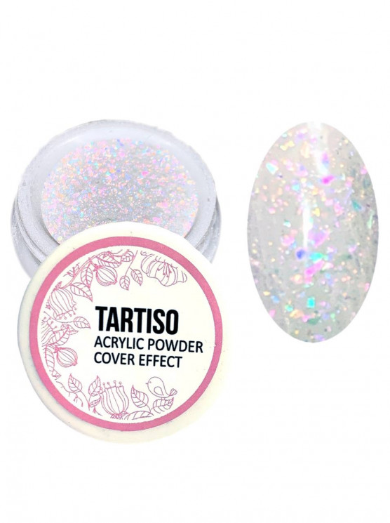TARTISO EFFECT Cover Beige №02 акриловая пудра для наращивания ногтей, 12гр