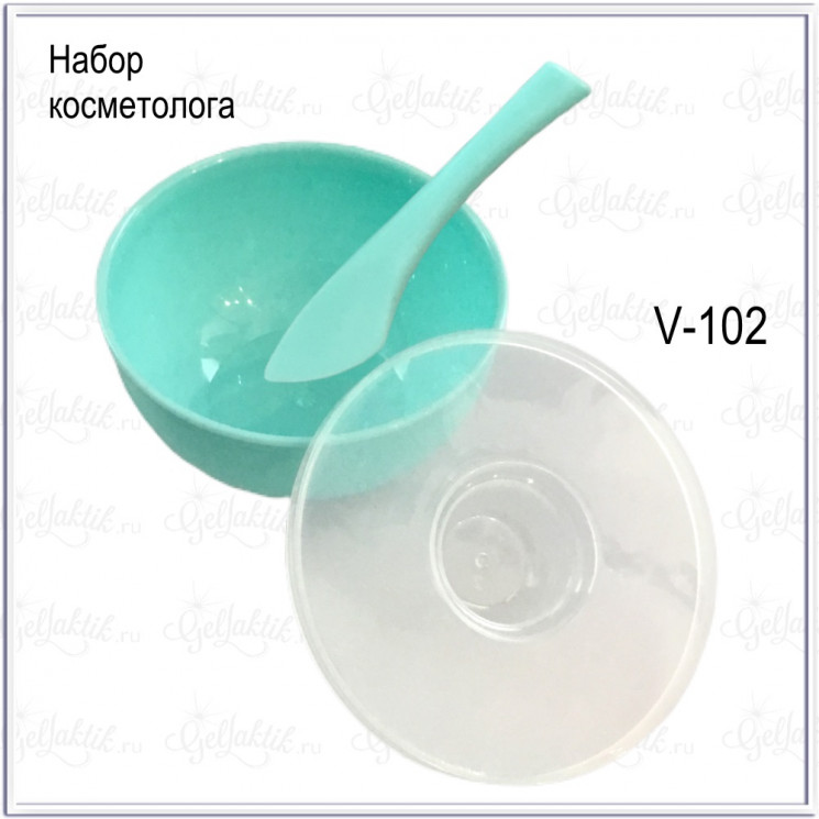Набор для косметолога Blue V-102 (миска и шпатель) 
