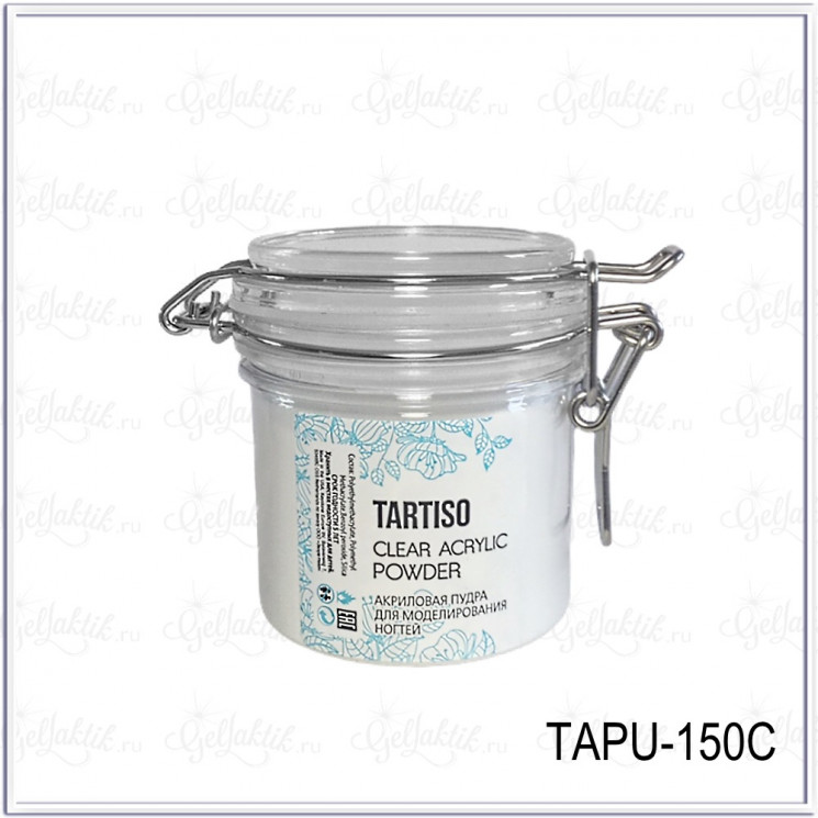 Акриловая пудра для наращивания ногтей TARTISO Clear, 150гр.