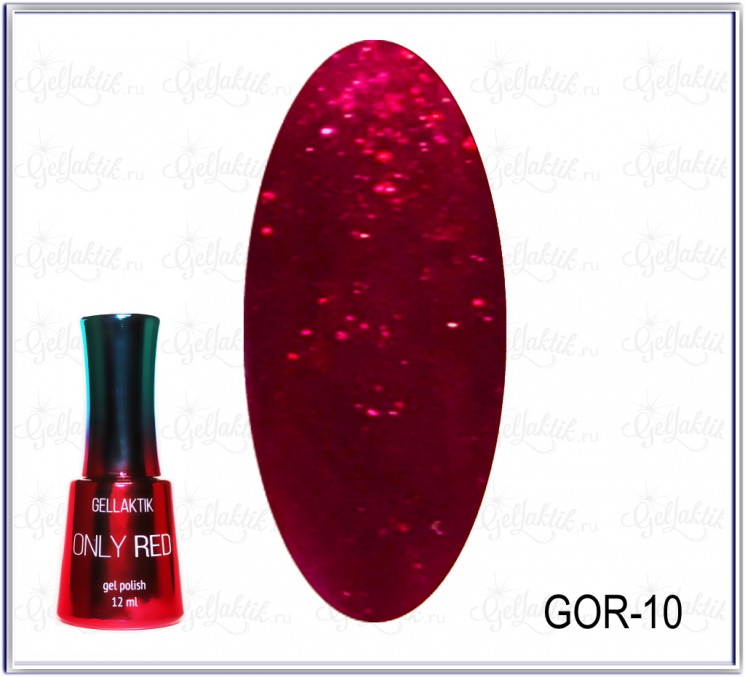 Гель-лак GELLAKTIK ONLY RED №10, 12 мл