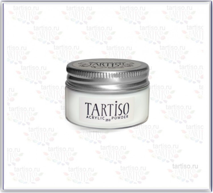 Акриловая пудра для наращивания ногтей TARTISO Clear, 25 гр 