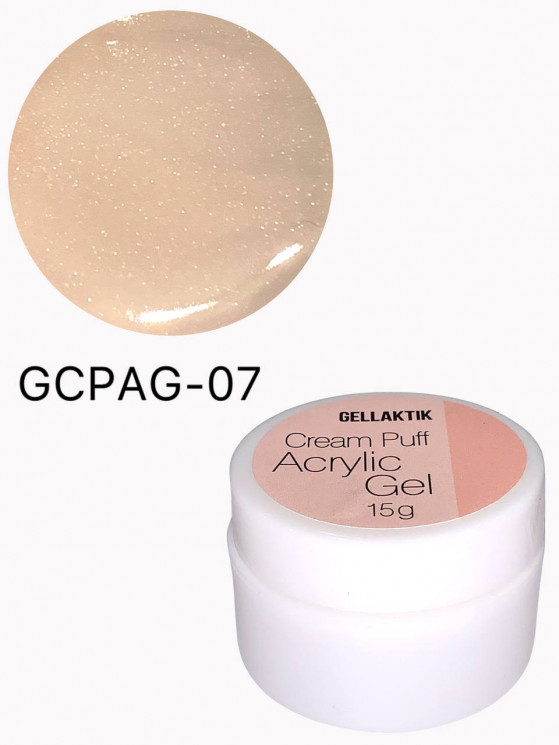 GELLAKTIK CREAM PUFF ACRYLIC GEL №07, 15гр 