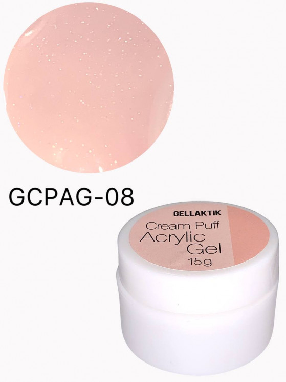 GELLAKTIK CREAM PUFF ACRYLIC GEL №08, 15гр  