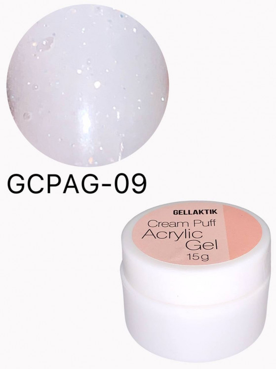 GELLAKTIK CREAM PUFF ACRYLIC GEL №09, 15гр  
