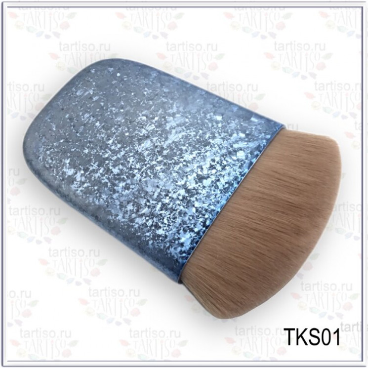 Кисть-смётка с широкой ручкой,голубая  TARTISO